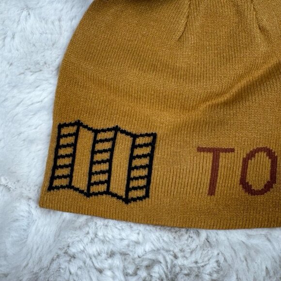 NWT Topo Designs Slim Fit Beanie Reversible Mustard Yellow Orange Camo - Picture 4 of 7